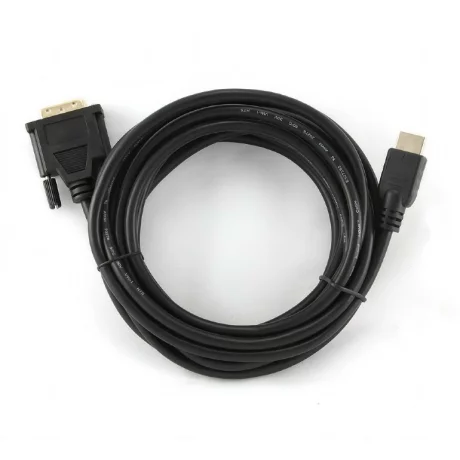 CABLU video GEMBIRD, adaptor HDMI (T) la DVI-D SL (T), 4.5m, conectori auriti, negru, &quot;CC-HDMI-DVI-15&quot;