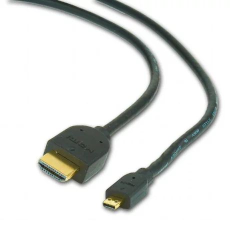 CABLU video GEMBIRD, adaptor HDMI (T) la Micro-HDMI (T), 3m, conectori auriti, negru, &quot;CC-HDMID-10&quot;