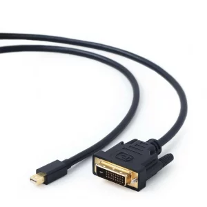 CABLU video GEMBIRD, adaptor Mini-DisplayPort (T) la DVI-D DL (T), 1.8m, rezolutie maxima 4K UHD (3840 x 2160) la 30 Hz, negru, &quot;CC-mDPM-DVIM-6&quot;