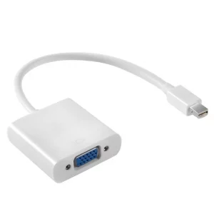 CABLU video GEMBIRD, adaptor Mini-DisplayPort (T) la VGA (M), 10cm, rezolutie maxima Full HD (1920 x 1080) la 60Hz, alb, &quot;A-mDPM-VGAF-02-W&quot;