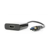 CABLU video GEMBIRD, adaptor USB 3.0 (T) la HDMI (M), 15cm, rezolutie maxima Full HD (1920 x 1080) la 60Hz, negru, &quot;A-USB3-HDMI-02&quot;