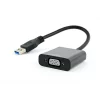 CABLU video GEMBIRD, adaptor USB 3.0 (T) la VGA (M), 15cm, rezolutie maxima Full HD 1920 x 1080 la 60Hz, negru, &quot;AB-U3M-VGAF-01&quot;