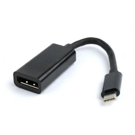 CABLU video GEMBIRD, adaptor USB 3.1 Type-C (T) la DisplayPort (M), 15cm, rezolutie maxima 4K UHD (3840 x 2160) la 60 Hz, negru, &quot;A-CM-DPF-01&quot;
