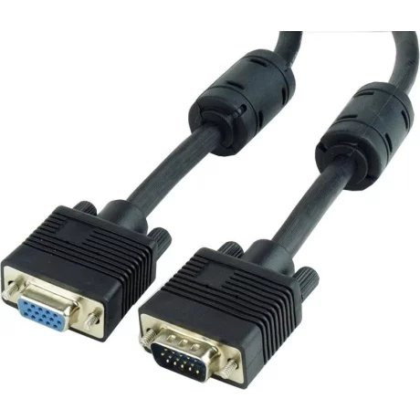 CABLU video GEMBIRD, adaptor VGA (T) la VGA (M), 3m, dublu ecranat, negru, &quot;CC-PPVGAX-10-B&quot;