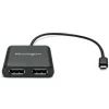 CABLU video KENSINGTON, adaptor USB 3.1 Type-C (T) la dual DisplayPort 1.2 (M), 30cm, rezolutie maxima 4K UHD (3840 x 2160) la 30 Hz, negru, &quot;K38280WW&quot;