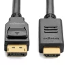 CABLU video KENSINGTON, DisplayPort 1.2 (T) la HDMI 1.4 (T), 1.8m, rezolutie maxima 4K UHD (3840 x 2160) la 60 Hz, negru, &quot;K33025WW&quot;
