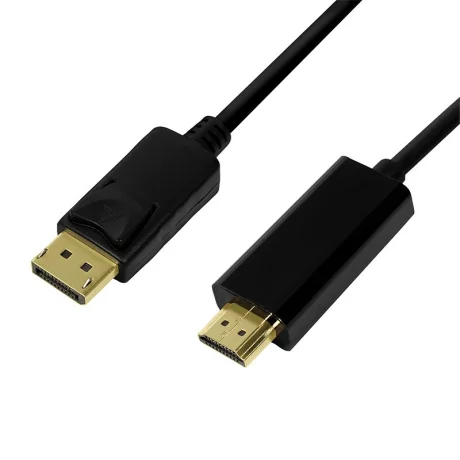 CABLU video LOGILINK, adaptor DisplayPort (T) la HDMI (T), 2m, conectori auriti, rezolutie maxima 4K UHD (3840 x 2160) la 30 Hz, negru, &quot;CV0127&quot;