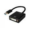 CABLU video LOGILINK, adaptor USB 3.0 (T) la DVI-I DL (M), 10cm, rezolutie maxima Full HD (1920 x 1080) la 60 Hz, negru, &quot;UA0232&quot;