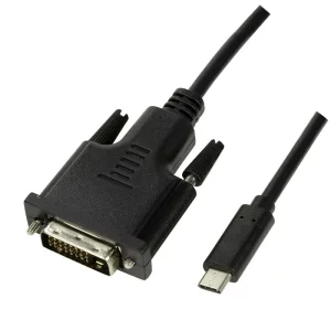 CABLU video LOGILINK, adaptor USB 3.1 Type-C (T) la DVI-D DL (T), 1.8m, rezolutie maxima Full HD (1920 x 1080) la 60 Hz, negru, &quot;UA0331&quot;