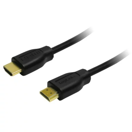 CABLU video LOGILINK, HDMI (T) la HDMI (T), 0.5m, conectori auriti, rezolutie maxima 4K UHD (3840 x 2160) la 30 Hz, negru, &quot;CH0005&quot;