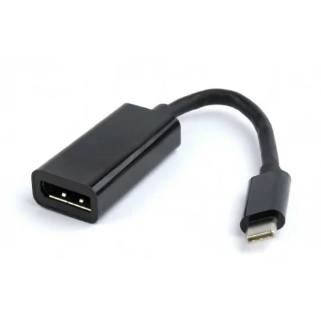 CABLU video SPACER, adaptor USB 3.1 Type-C (T) la DisplayPort (M), 15cm, rezolutie maxima 4K UHD (3840 x 2160) la 60 Hz, silver &quot;SP-CM-DPF-01&quot;