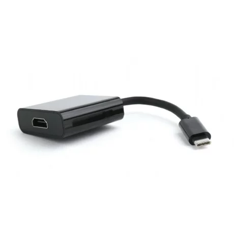 CABLU video SPACER, adaptor USB 3.1 Type-C (T) la HDMI (M), 15cm, rezolutie maxima 4K UHD (3840 x 2160) la 30 Hz, Black,  &quot;SP-CM-HDMIF-01&quot;