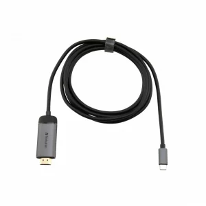 HUB extern VERBATIM, HDMI x 1 (4K), USB Type C x 1, brushed metal 49144