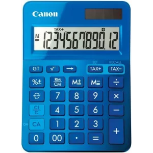 Calculator de birou CANON, LS-123K BL, ecran 12 digiti, alimentare solara si baterie, display LCD, functie business, tax si conversie moneda, albastru, include TV 0.1 lei ,&quot;BE9490B001AA&quot;