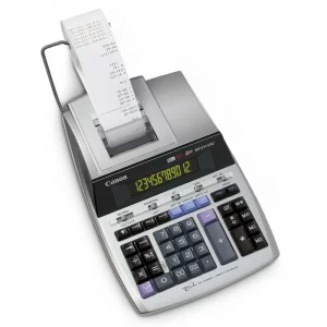 Calculator de birou CANON, MP-1211LTSC, ecran 12 digiti, alimentare baterie, display LCD, functie business, tax si conversie moneda, alb, include TV 0.1 lei ,&quot;BE2496B001AA&quot;