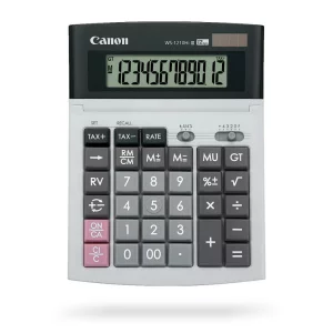 Calculator de birou CANON, WS-1210THB, ecran 12 digiti, alimentare solara si baterie, display LCD, negru, include TV 0.1 lei ,&quot;0694B001AC&quot;