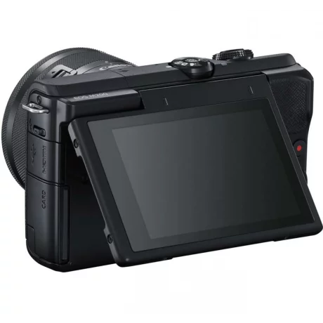 Camera foto CANON EOS M200, kit EF-M 15-45, 24.1 Mpx, ecran 3&quot; LCD touchscreen, WiFi, bluetooth, ISO 25600, filmare 4k, full HD, compatibil SD/SDHC/SDXC, micro USB, &quot;3699C027AA&quot;