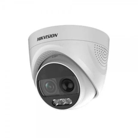 CAMERA supraveghere HIKVISION turret, pt. exterior, dist. IR 20 m, lentila fixa 2.8 mm, 2 Mpx, cu fir, carcasa plastic si metal, &quot;DS-2CE72DFT-PIRXOF&quot;