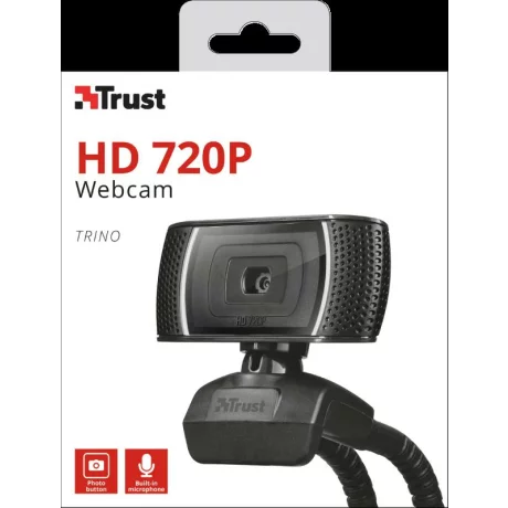 CAMERA WEB TRUST, HD 720 cu rez 1280 x 720, USB 2.0, microfon, negru, &quot;TR-18679&quot;