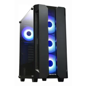 CARCASA CHIEFTEC, Middle Tower, ATX, &quot;HUNTER&quot;, fara sursa, sticla securizata, 4 x fan, USB 2.0 x 1, USB 3.0 x 2, Jack 3.5mm x 2, mesh, fan controller (inclusiv RGB), telecomanda, &quot;GS-01B-OP&quot;