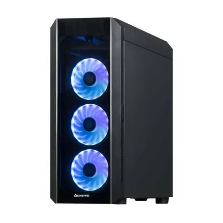 CARCASA CHIEFTEC, Middle Tower, ATX, &quot;SCORPION 3&quot;, fara sursa, sticla securizata, 4 x fan, USB 2.0 x 1, USB 3.0 x 2, Jack 3.5mm x 2, mesh, fan controller (inclusiv RGB), &quot;GL-03B-OP&quot;