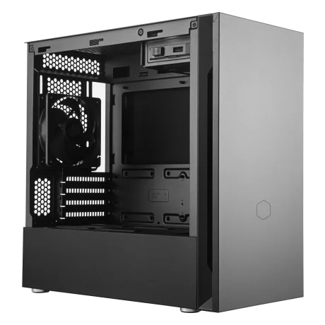 CARCASA Cooler Master, Mini Tower, mATX, &quot;Silencio S400&quot;, fara sursa, sticla securizata, 2 x fan, USB 3.0 x 2, Jack 3.5mm x 1, card reader, mesh , &quot;MCS-S400-KG5N-S00&quot;