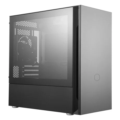 CARCASA Cooler Master, Mini Tower, mATX, &quot;Silencio S400&quot;, fara sursa, sticla securizata, 2 x fan, USB 3.0 x 2, Jack 3.5mm x 1, card reader, mesh , &quot;MCS-S400-KG5N-S00&quot;