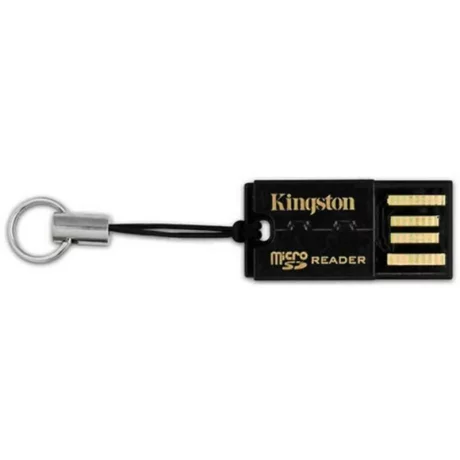 CARD READER extern KINGSTON, interfata USB 2.0, citeste/scrie: micro SD; plastic, negru, &quot;FCR-MRG2&quot;