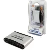CARD READER extern LOGILINK, interfata USB 2.0, citeste/scrie: SD, micro SD, MMC, MS; aluminiu, argintiu &amp;amp; negru, &quot;CR0001B&quot;