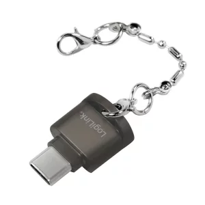 CARD READER extern LOGILINK, interfata USB Type C, citeste/scrie: micro SD; plastic, negru, &quot;CR0039&quot;