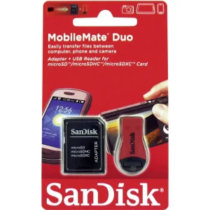 CARD READER extern SANDISK, interfata USB 2.0, citeste/scrie: micro SD; plastic, negru, &quot;SDDRK-121-B35&quot;