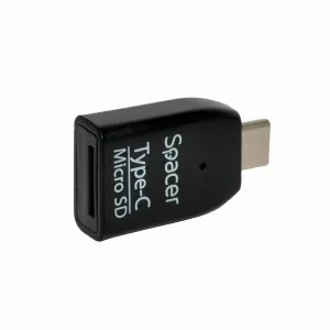 CARD READER extern SPACER, interfata USB Type C, citeste/scrie: micro SD; plastic, negru, &quot;SPCR-307&quot;