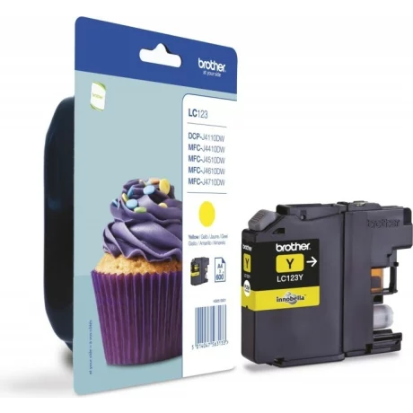 Cartus Cerneala Original Brother Yellow, LC123Y
