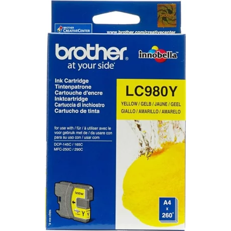 Cartus Cerneala Original Brother Yellow, LC980Y