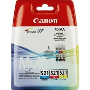 Combo-Pack Original Canon CMY, CLI-521MULTI, BS2934B007AA