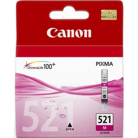 Cartus Cerneala Original Canon Magenta, CLI-521M,  BS2935B001AA