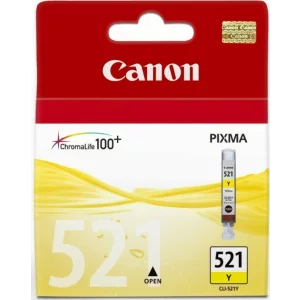 Cartus Cerneala Original Canon Yellow, CLI-521Y, BS2936B001AA