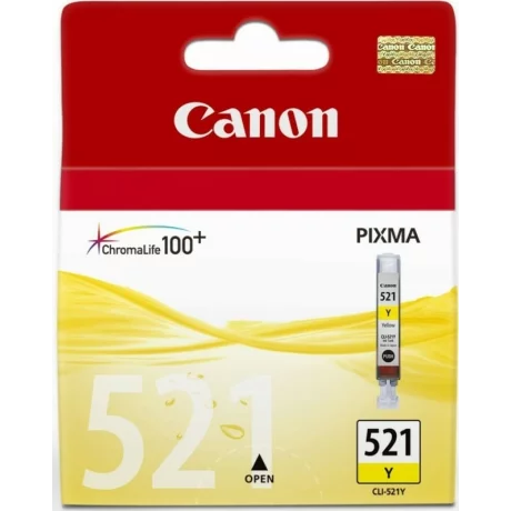 Cartus Cerneala Original Canon Yellow, CLI-521Y, BS2936B001AA