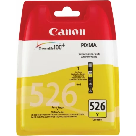 Cartus Cerneala Original Canon Yellow, CLI-526Y,  BS4543B001AA