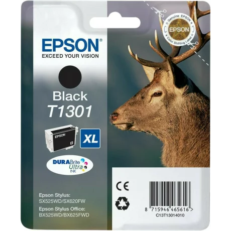 Cartus Cerneala Original Epson Black, C13T13014010, pentru Stylus SX525WD, , incl.TV 0.11 RON, &quot;C13T13014010&quot;