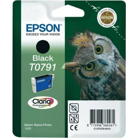 Cartus Cerneala Original Epson Black, T0791, pentru Stylus Photo 1400, , incl.TV 0.11 RON, &quot;C13T07914010&quot;