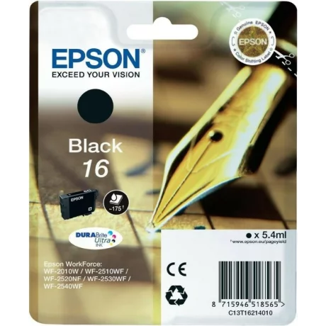 Cartus Cerneala Original Epson Black, T1621, pentru WF2540, , incl.TV 0.11 RON, &quot;C13T16214010&quot;