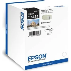 Cartus Cerneala Original Epson Black, T74414010, pentru Epson Workforce Pro WP-M4015DNWorkforce Pro WP-M4525DNF, , incl.TV 0.11 RON, &quot;C13T74414010&quot;