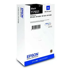 Cartus Cerneala Original Epson Black, T7551, pentru Workforce Pro Wf-8010Dw, , incl.TV 0.11 RON, &quot;C13T755140&quot;