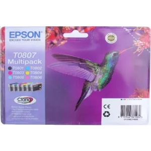 Cartus Cerneala Original Epson CMYK, T0807, pentru R265|360|RX560, , incl.TV 0.11 RON, &quot;C13T08074011&quot;