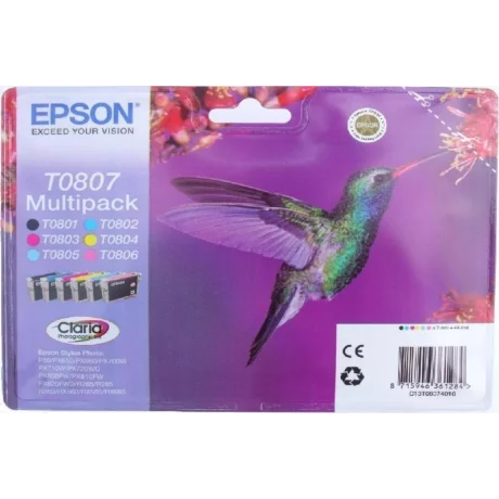 Cartus Cerneala Original Epson CMYK, T0807, pentru R265|360|RX560, , incl.TV 0.11 RON, &quot;C13T08074011&quot;