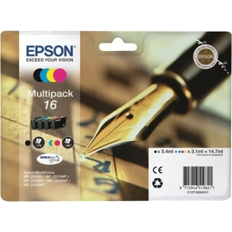 Cartus Cerneala Original Epson CMYK, T1626, pentru WF2540, , incl.TV 0.11 RON, &quot;C13T16264010&quot;