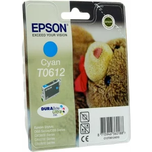 Cartus Cerneala Original Epson Cyan, T0612, pentru D88|D68PE|DX4800|DX4850|DX4200|DX4250|DX3800|DX3851, , incl.TV 0.11 RON, &quot;C13T06124010&quot;