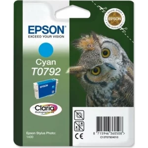 Cartus Cerneala Original Epson Cyan, T0792, pentru Stylus Photo 1400, , incl.TV 0.11 RON, &quot;C13T07924010&quot;