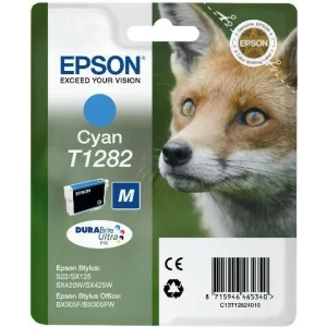 Cartus Cerneala Original Epson Cyan, T1282, pentru S22|SX125, , incl.TV 0.11 RON, &quot;C13T12824011&quot;